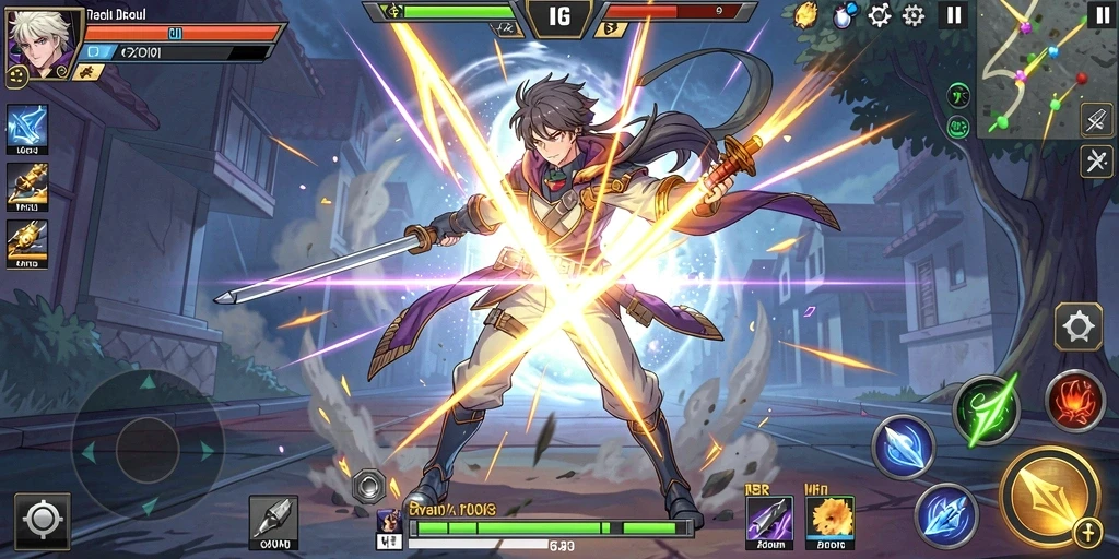 Screenshot memperlihatkan interaksi multiplayer antara pemain.